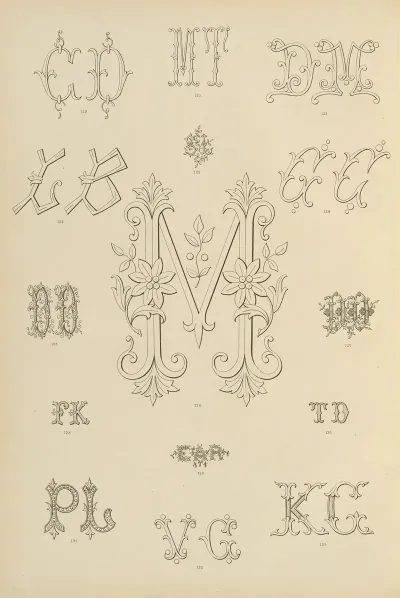 Album De Chiffres Monogrammes Couronnes De Noblesse Françaises Et Etrangeres Pl 008