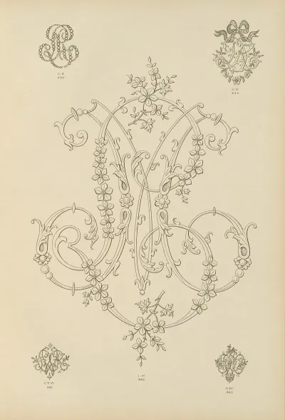 Album De Chiffres Monogrammes Couronnes De Noblesse Françaises Et Etrangeres Pl 039
