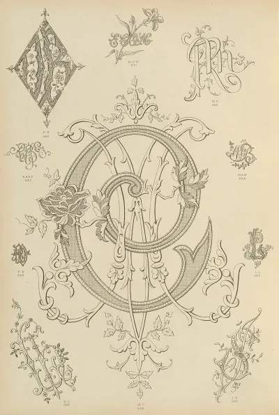Album De Chiffres Monogrammes Couronnes De Noblesse Françaises Et Etrangeres Pl 062