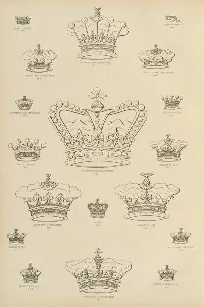 Album De Chiffres Monogrammes Couronnes De Noblesse Françaises Et Etrangeres Pl 082
