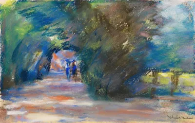 Allee Mit Zwei Reitern