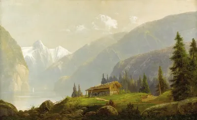Alpine Landscape Mountain Hut