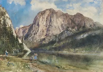 Altaussee Lake And Face Of Mount Trissel