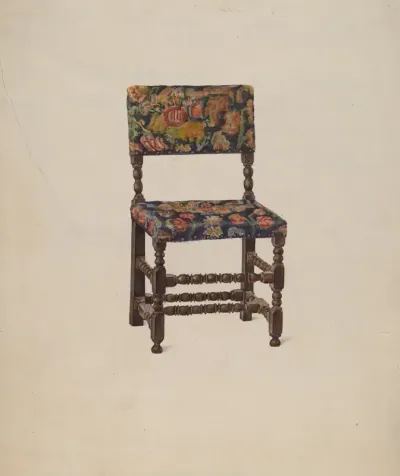 American Chair With Turkey Work