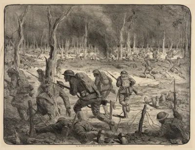 An Infantry Attack In Woods At Argonne Front