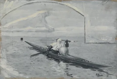 An Inuit Hunting For Seals