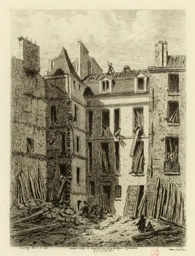 Ancien College De Lamarche Rue De La Montagne Ste Genevieve Demoli En Octobre 1866