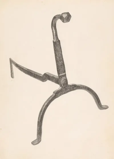 Andiron One Of Pair 40