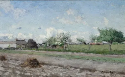 Apple Tree In Flower Motif From Barbizon