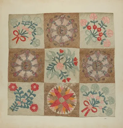 Applique And Patchwork Quilt