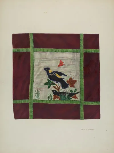 Applique Coverlet Detail