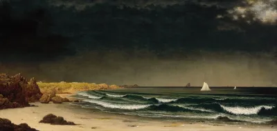 Approaching Storm Beach Near Newport