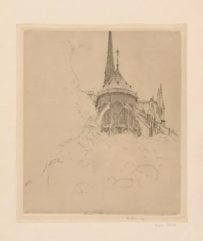 Apse Of Notre Dame De Paris Cathedral State Iii