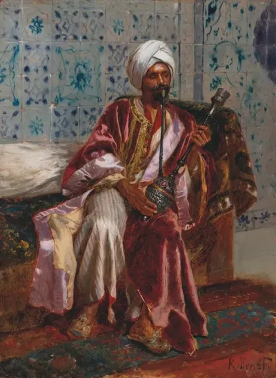 Arab Smoking A Nargilah