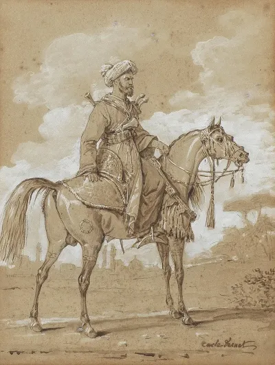 Arab Warrior On Horseback