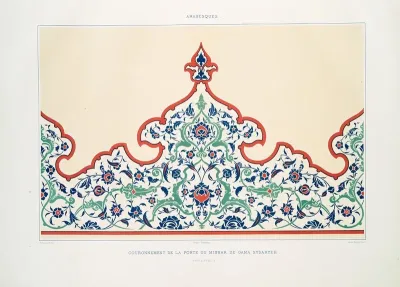 Arabesques Couronnement De La Porte Du Minbar De Gama Sysaryeh Xviiie Siecle