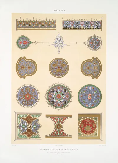 Arabesques Fragments Dornementation Dun Qoran Du Tombeau De Soultan El Ghoury Xvie Siecle 3