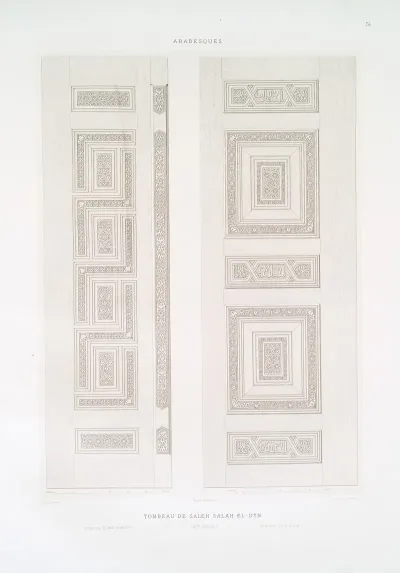 Arabesques Tombeau De Saleh Saleh El Dyn Ventail Dune Armoire Ventail Dun Volet Xive Siecle