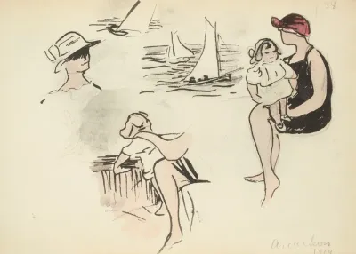 Arcachon 1919 Sur La Plage