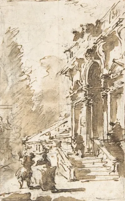 Architectural Capriccio Garden Entrance To A Palace