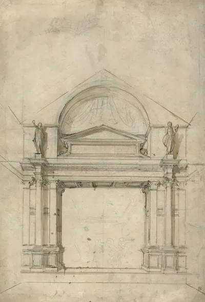 Architectural Design Probably For A Church