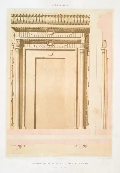 Architecture Decoration De La Niche De Leimisi A Denderah Regne De Trajan