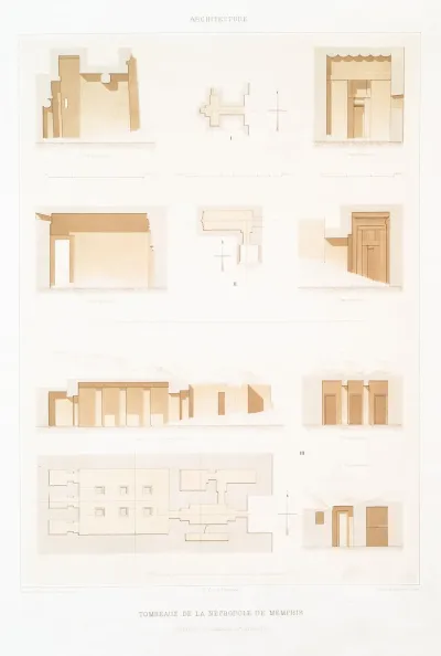 Architecture Tombeaux De La Necropole De Memphis Cimitiere De Sakkara Ve Dynastie