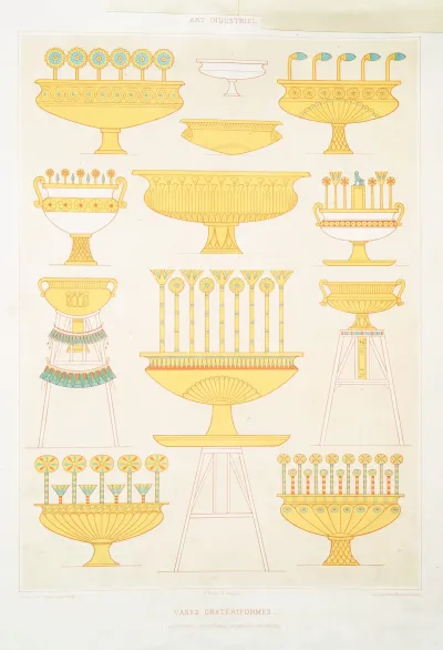 Art Industriel Vases Crateriformes Necropole De Thebes Xviiie Xxe Dynasties