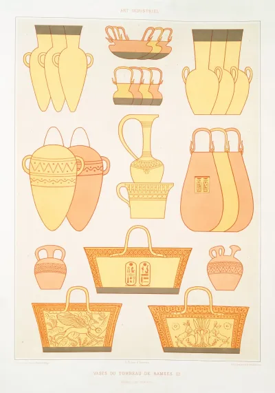 Art Industriel Vases Du Tombeau De Ramses Iii Thebes Xxe Dynastie