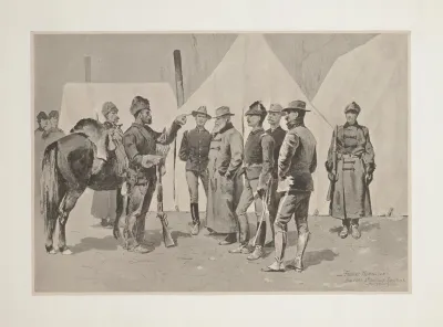 At The Mouth Of Rapid Creek General Carr Receiving The Report Of A Scout