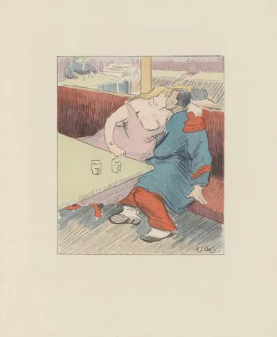 Au Bistrot Couple Sembrassant