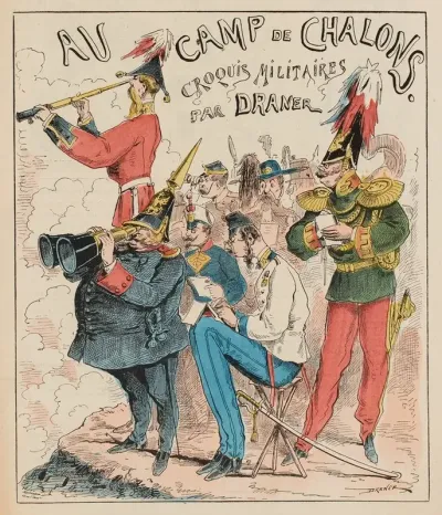 Au Camp De Chalons Croquis Militaires