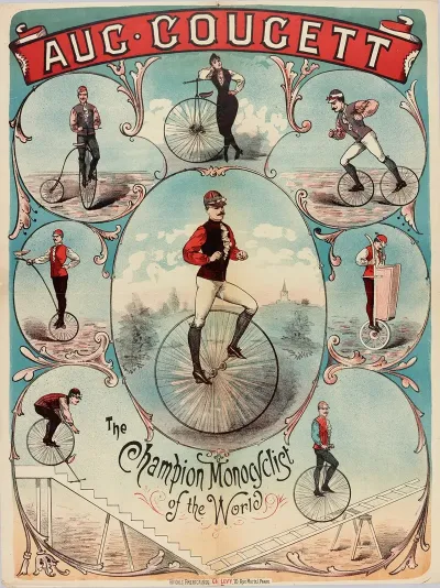Aug Gougett The Champion Monocyclist Of The World
