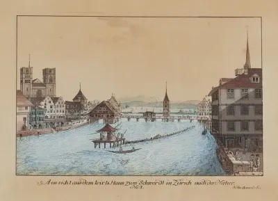 Aussicht Aus Dem Wirts Haus Zum Schwerdt In Zurich Nach Der Natur 2