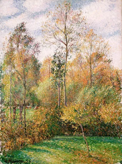 Automne Peupliers Eragny Autumn Poplars Eragny
