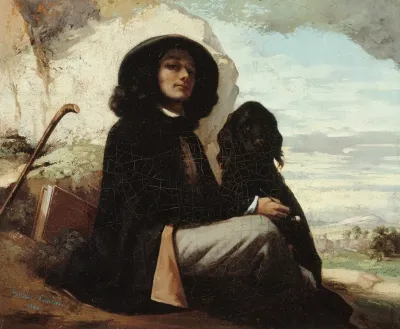 Autoportrait Dit Courbet Au Chien Noir