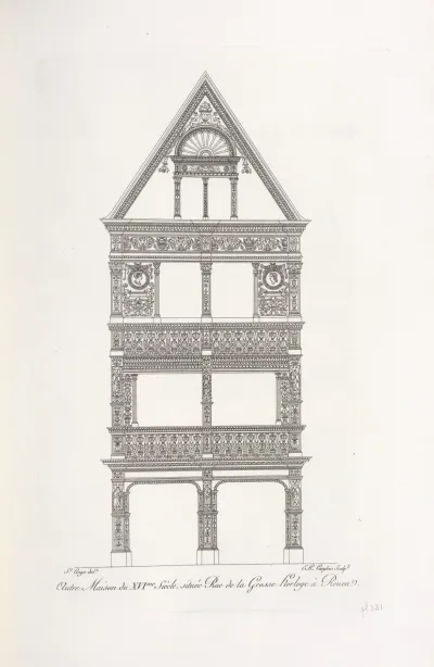 Autre Maison Du Xvime Siecle Situee Rue De La Grosse Horloge A Rouen