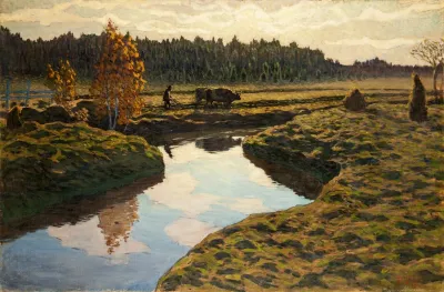 Autumn Ploughing In The Marshland