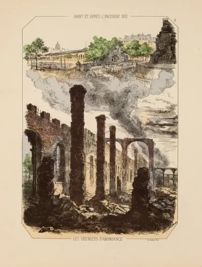 Avant Et Apres Lincendie 1871 Les Greniers Dabondance 8