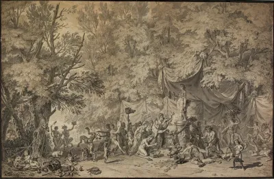 Bacchanal With A Statue Of Ceres