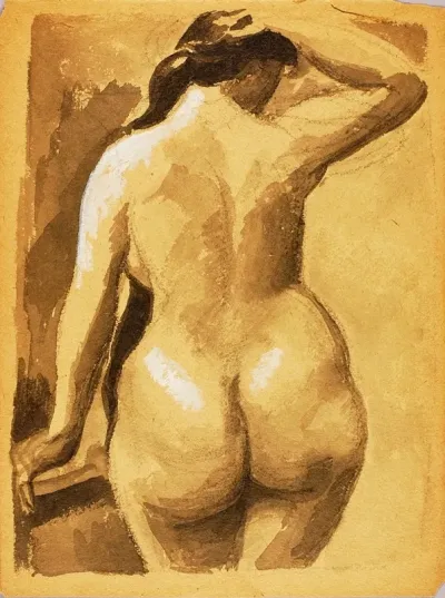 Back View Of Female Nude