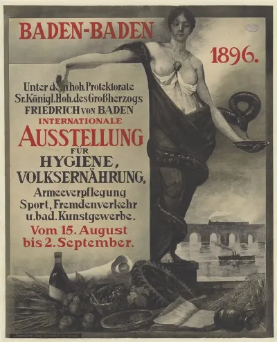 Baden Baden 1896 Internationale Ausstellung Fur Hygiene Volksernahrung