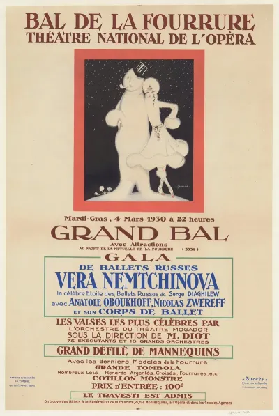 Bal De La Fourrure 4 Mars 1930 Theatre National De Lopera