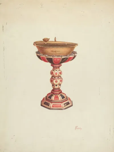 Baptismal Font And Stand