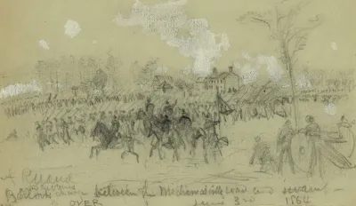Barlow And Gibbons Charge Between The Mechanicsville Road And Swamp June 3rd 1864