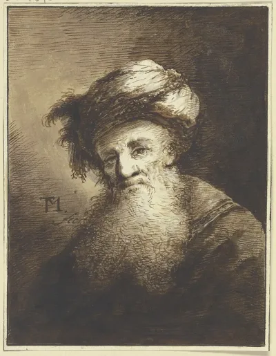 Bartiger Mann Mit Einem Turban