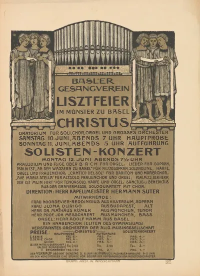 Basler Gesangverein Liszfeier Im Munster Zu Basel
