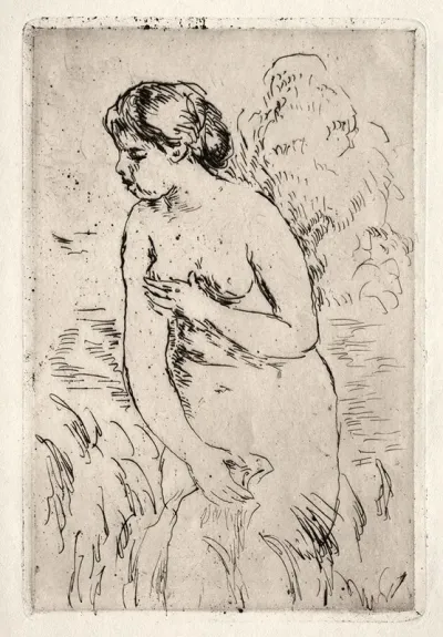 Bather Standing Up To Her Knees