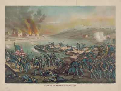 Battle Of Fredericksburg The Army O T Potomac Crossing The Rappahannock In The Morning Of Dec 13 1862