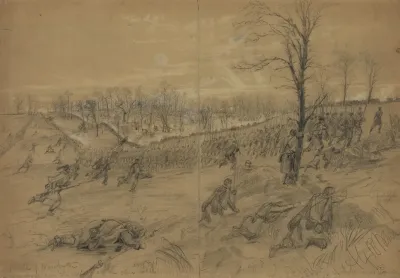 Battle Of Winchester Decisive Charge Upon The Rebels At The Stone Wall